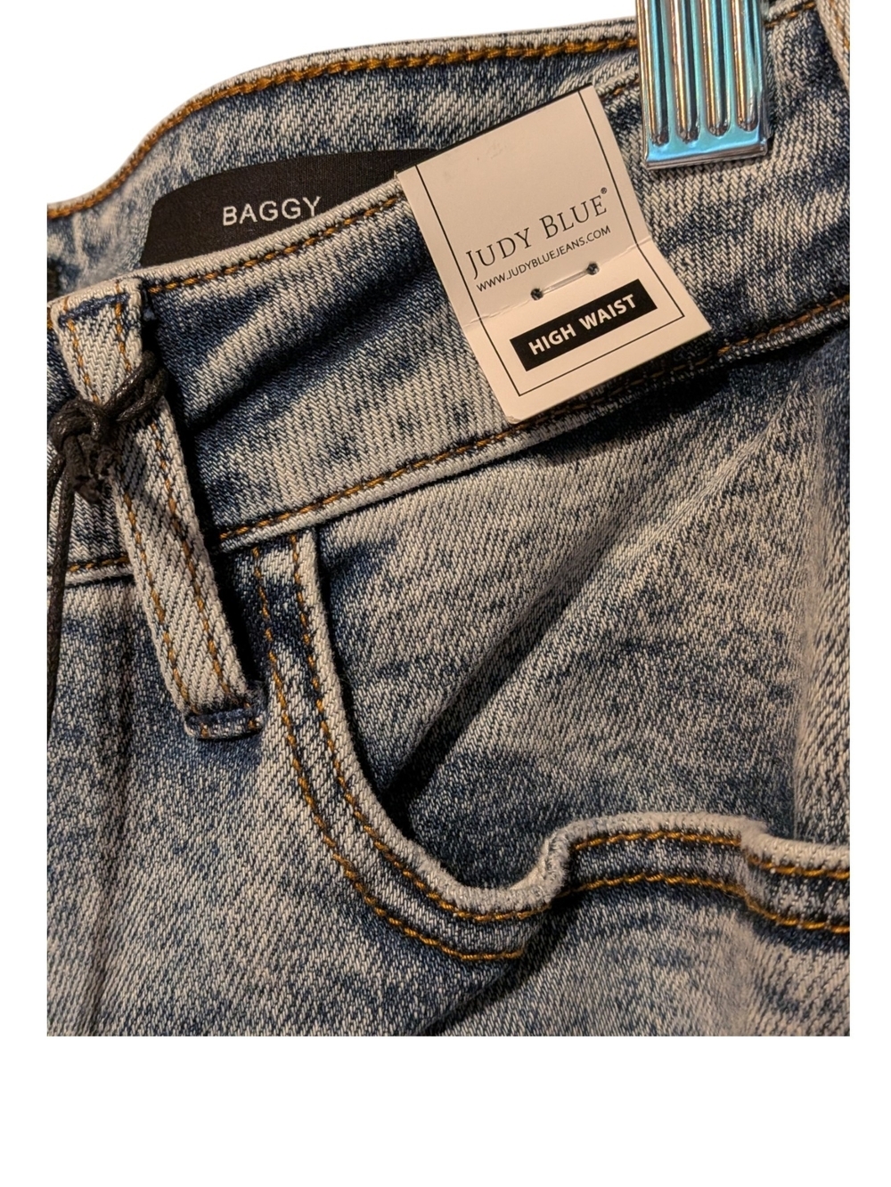 Judy Blue Women's Wide-Leg Washed Blue Jeans - Picture 6 of 10